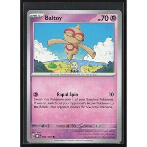 Pokemon TCG - Baltoy - 094/197 - Obsidian Flames -Common -  Lightly Played